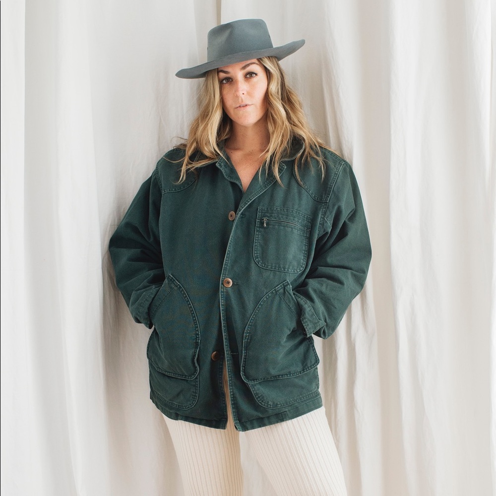 SOLD❗️Vintage Hunter Green Lined LL BEAN chore